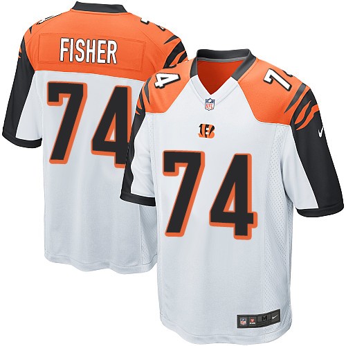 Youth Game Jake Fisher Nike Jersey White Road - #74 NFL Cincinnati Bengals
